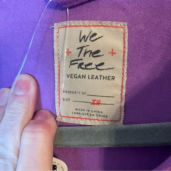 We the Free Purple Fringe Women's Jacket Vegan Leather XS - Picture 4 of 7